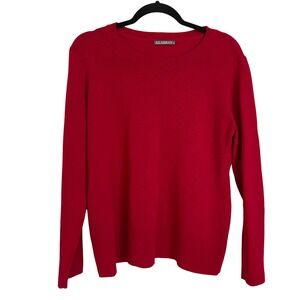 Alashan Medium Red 100% Merino‎ Wool Crew Neck Sweater Womenswear